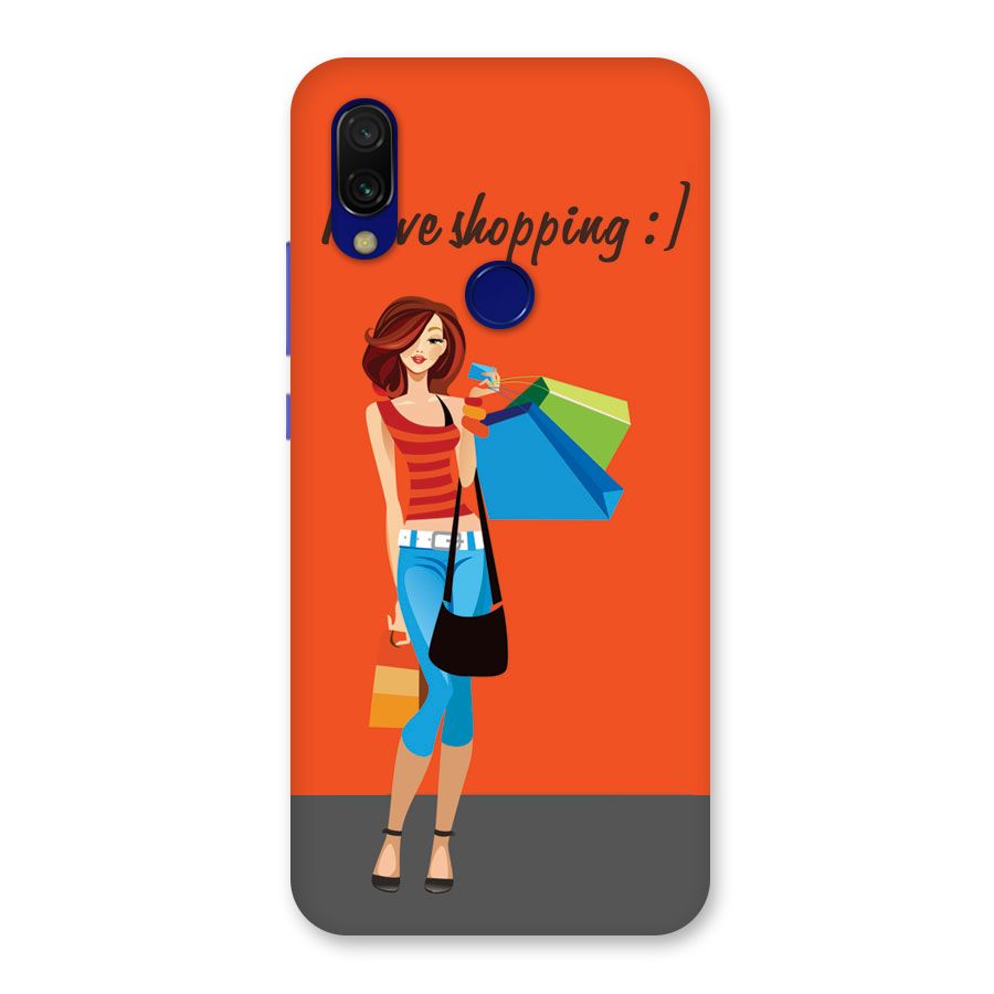 Love Shopping Classy Girl Back Case for Redmi Y3
