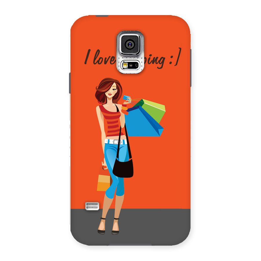 Love Shopping Classy Girl Back Case for Samsung Galaxy S5