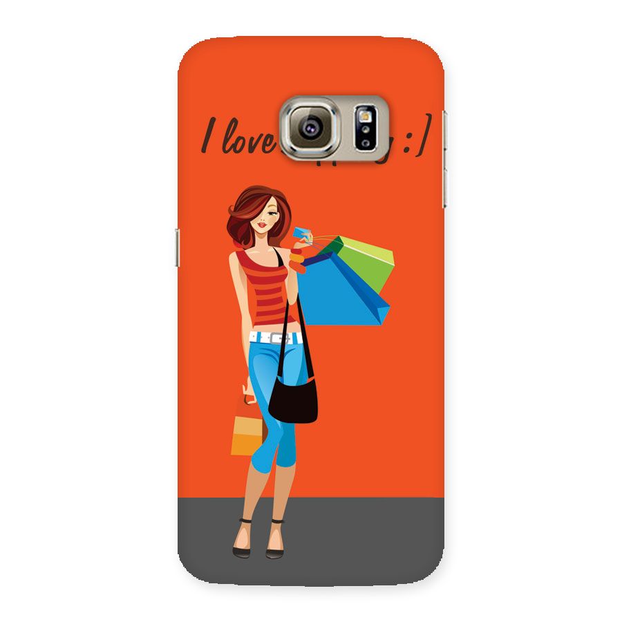 Love Shopping Classy Girl Back Case for Samsung Galaxy S6 Edge