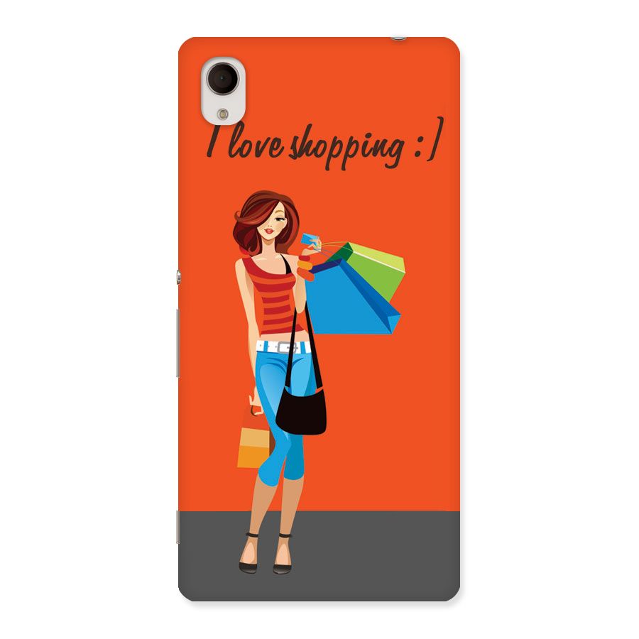 Love Shopping Classy Girl Back Case for Sony Xperia M4