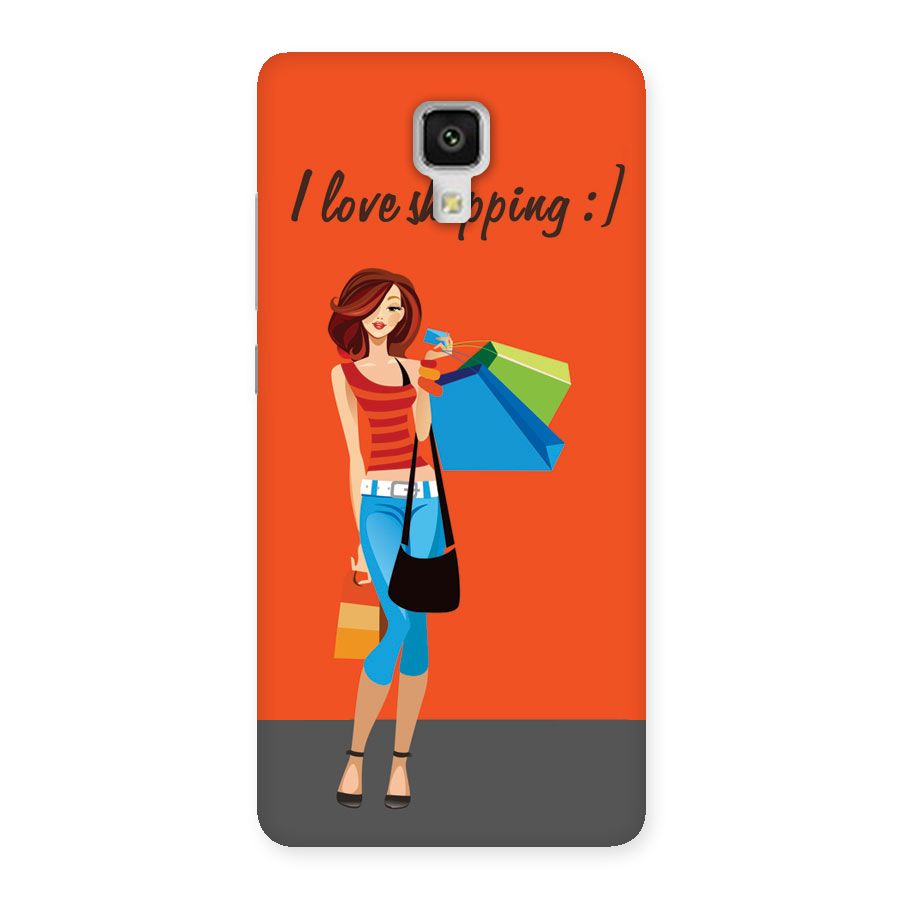 Love Shopping Classy Girl Back Case for Xiaomi Mi 4
