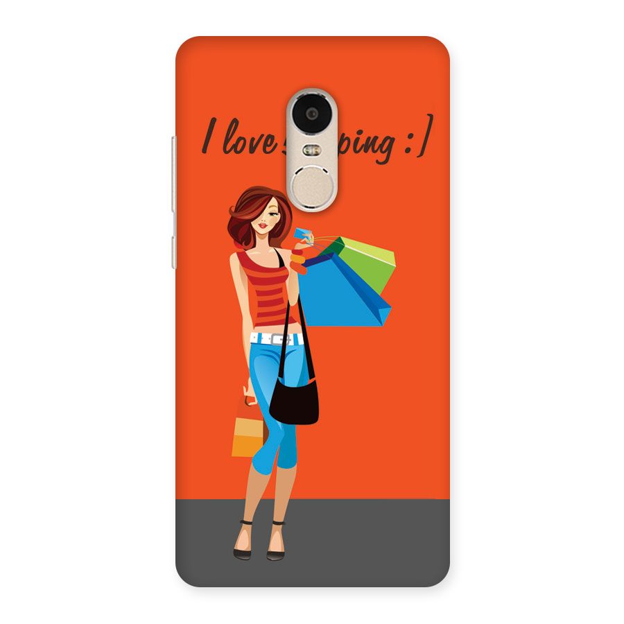 Love Shopping Classy Girl Back Case for Xiaomi Redmi Note 4