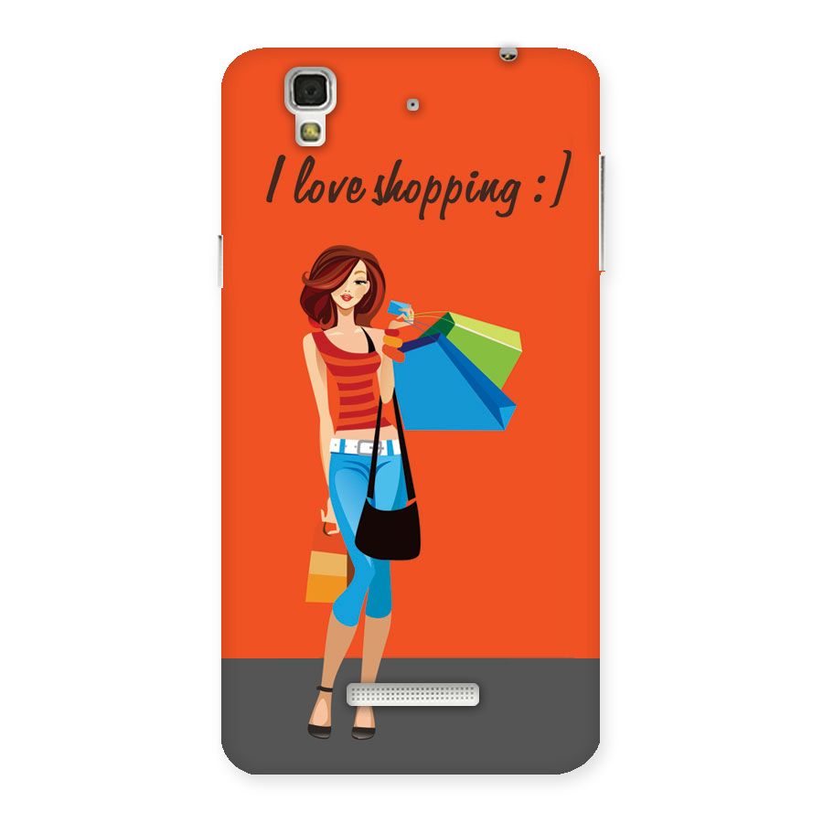 Love Shopping Classy Girl Back Case for YU Yureka Plus