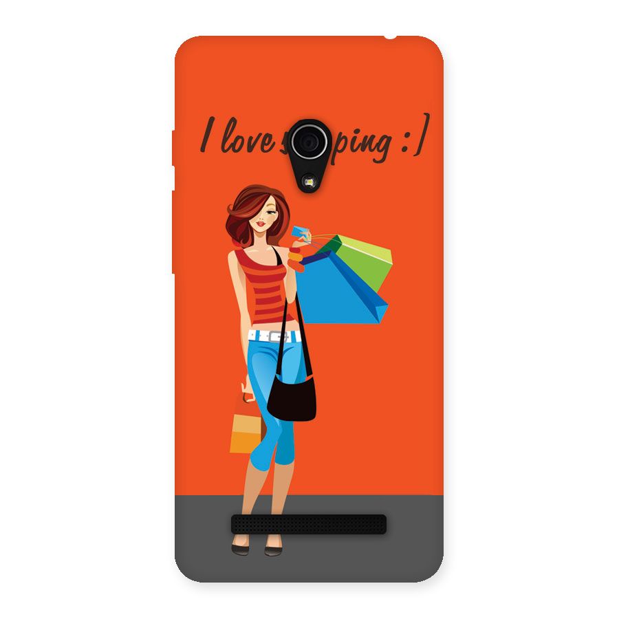 Love Shopping Classy Girl Back Case for Zenfone 5