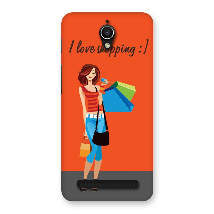 Love Shopping Classy Girl Back Case for Zenfone Go
