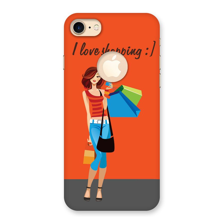Love Shopping Classy Girl Back Case for iPhone 7 Logo Cut