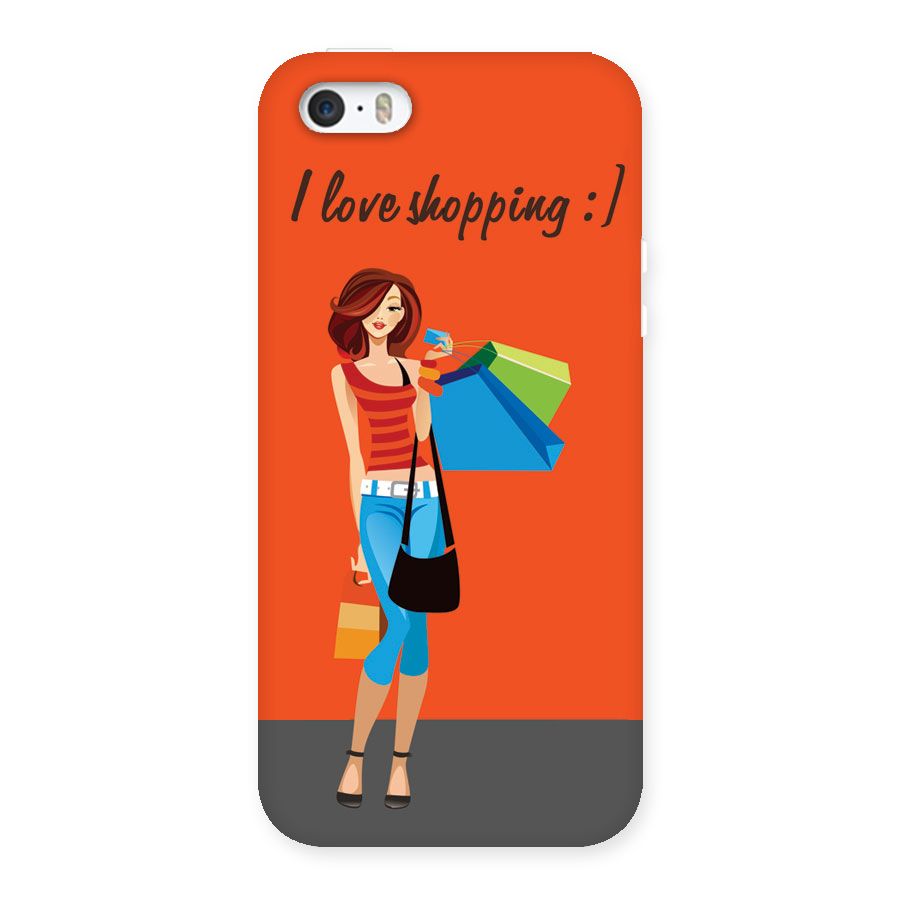 Love Shopping Classy Girl Back Case for iPhone SE
