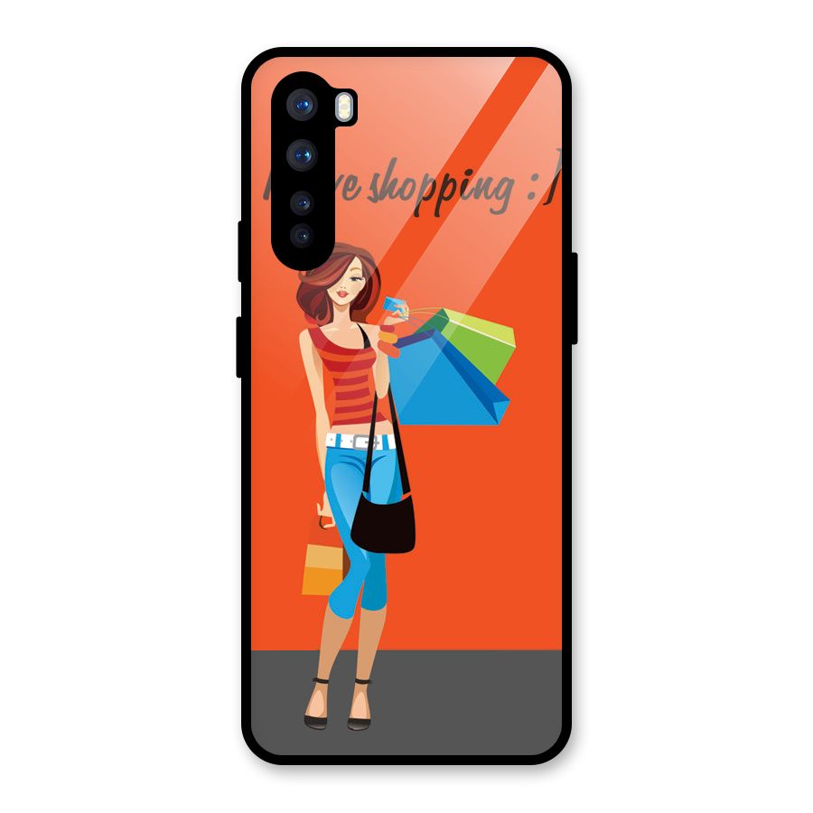 Love Shopping Classy Girl Glass Back Case for OnePlus Nord