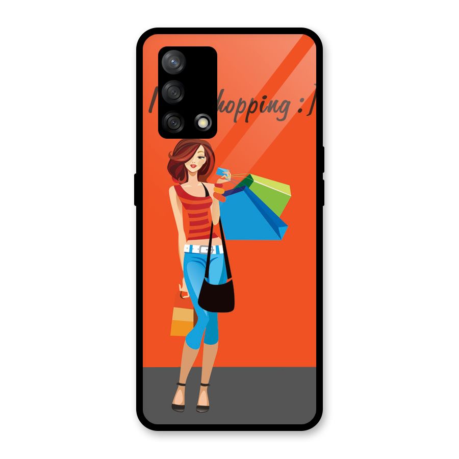 Love Shopping Classy Girl Glass Back Case for Oppo F19