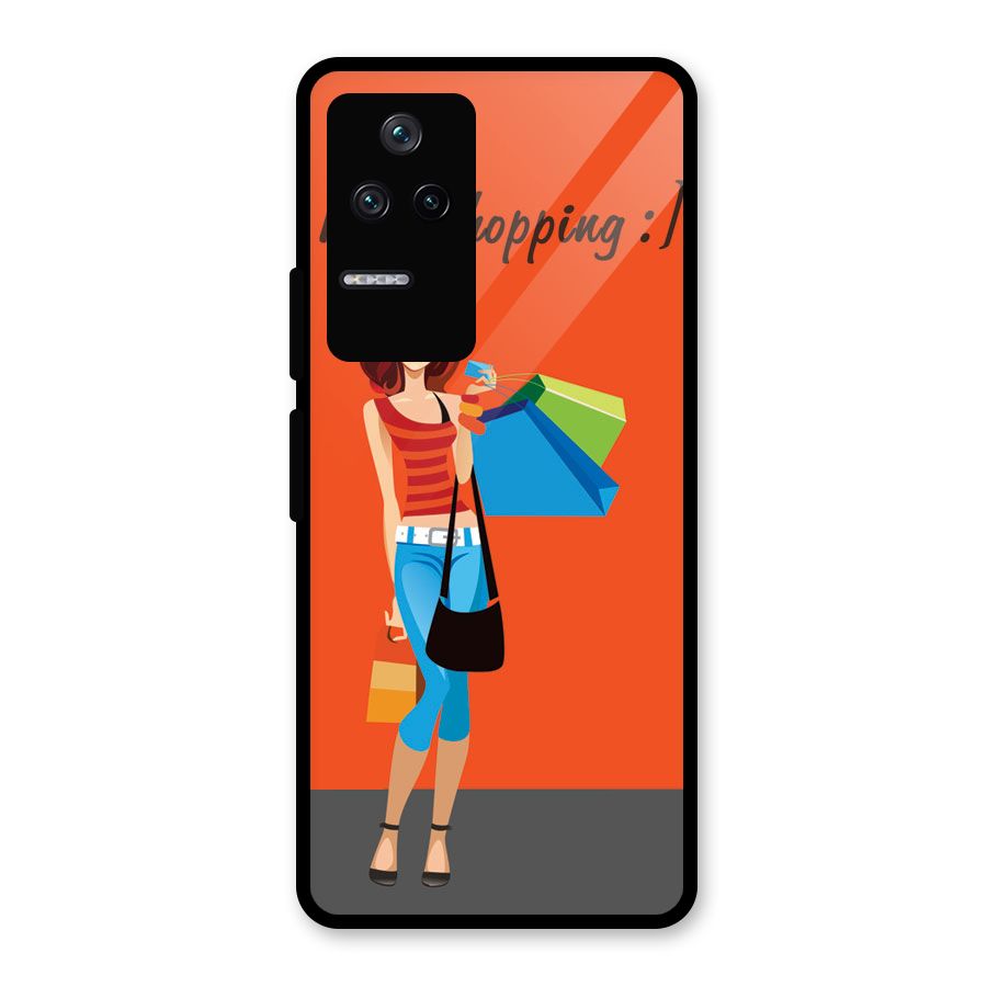 Love Shopping Classy Girl Glass Back Case for Poco F4 5G