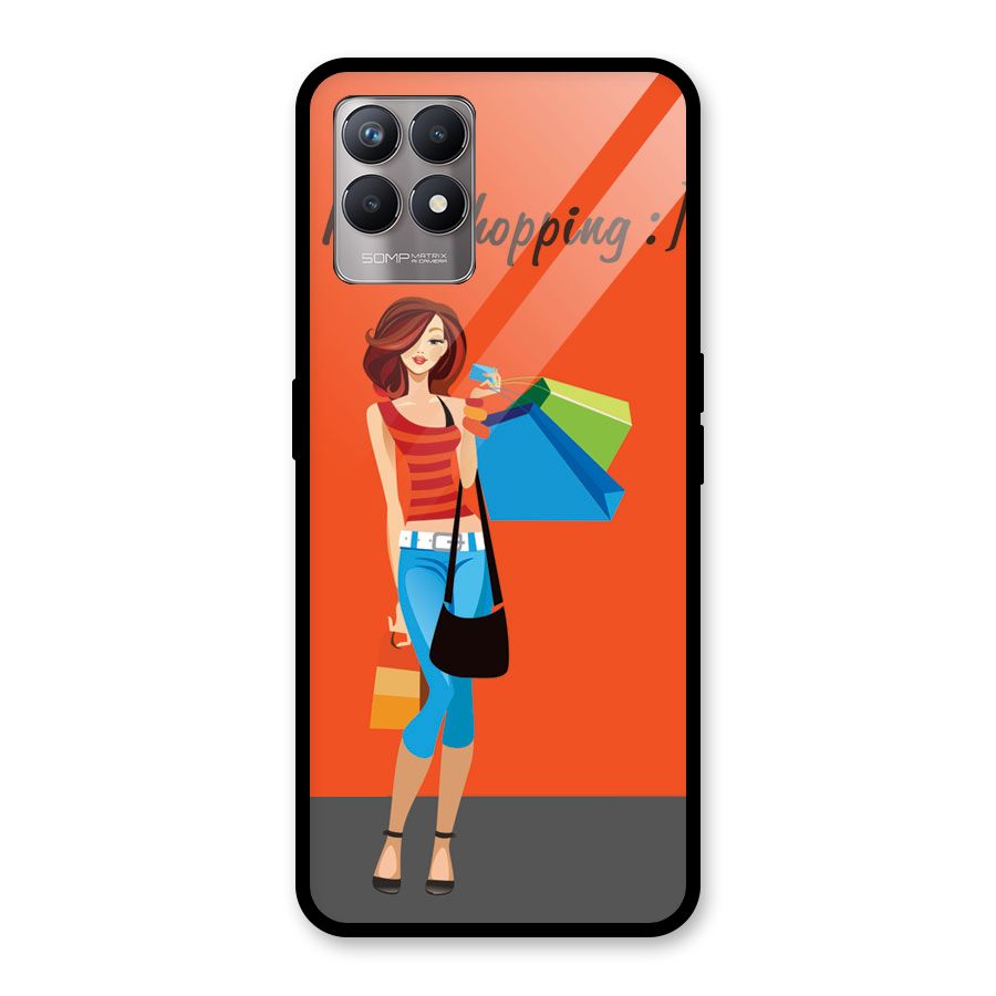 Love Shopping Classy Girl Glass Back Case for Realme 8i
