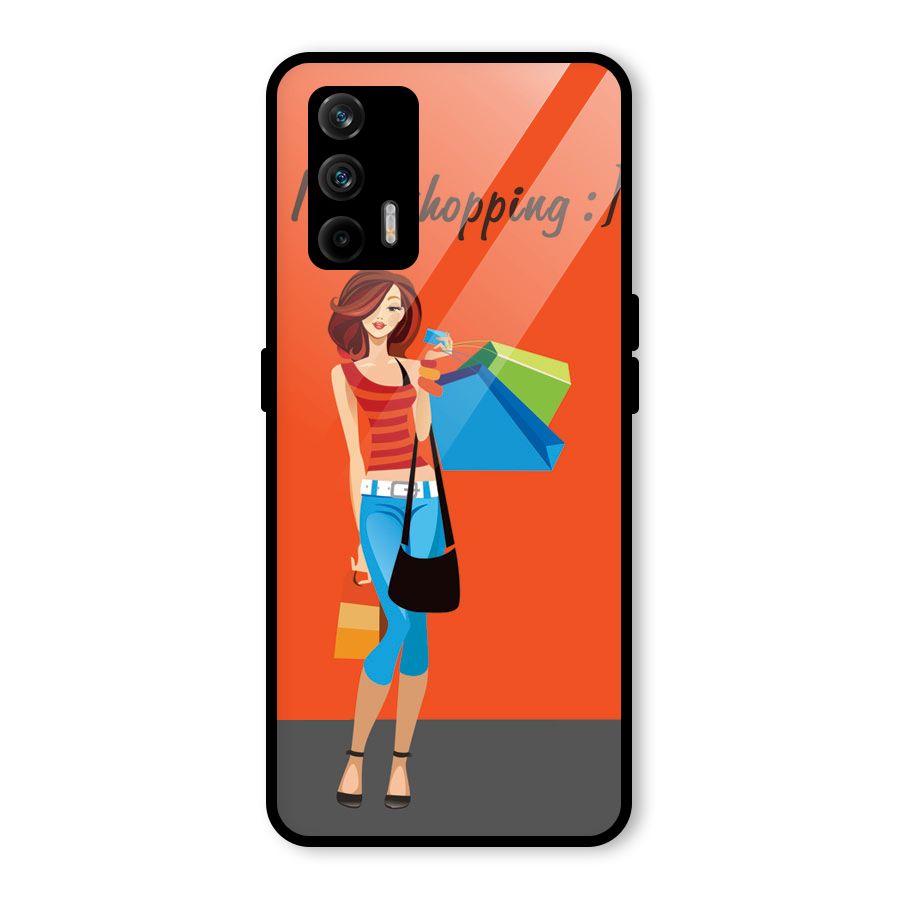 Love Shopping Classy Girl Glass Back Case for Realme X7 Max