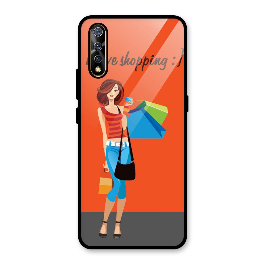 Love Shopping Classy Girl Glass Back Case for Vivo S1