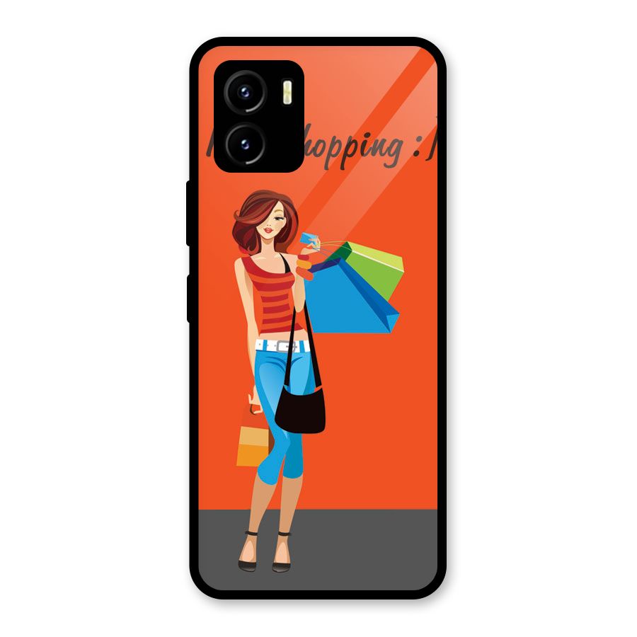 Love Shopping Classy Girl Glass Back Case for Vivo Y15s
