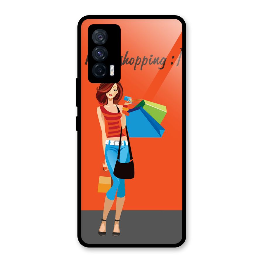 Love Shopping Classy Girl Glass Back Case for Vivo iQOO 7 5G