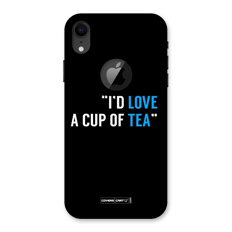 Love Tea Back Case for iPhone XR Logo Cut