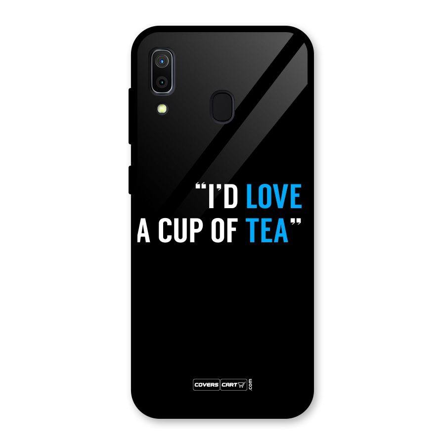 Love Tea Glass Back Case for Galaxy A30