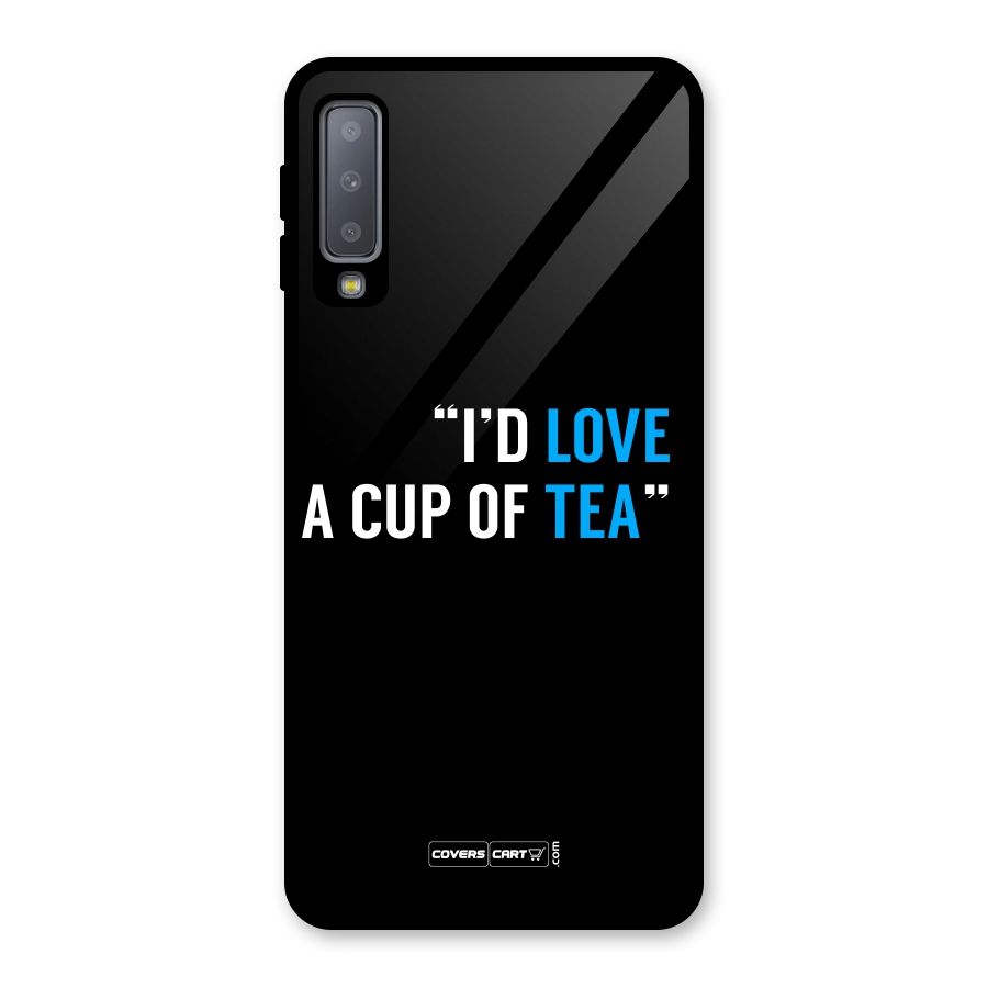 Love Tea Glass Back Case for Galaxy A7 (2018)