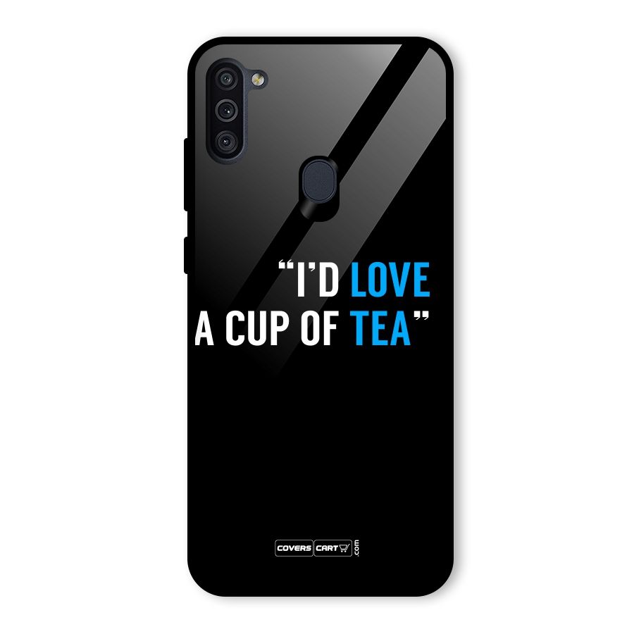 Love Tea Glass Back Case for Galaxy M11