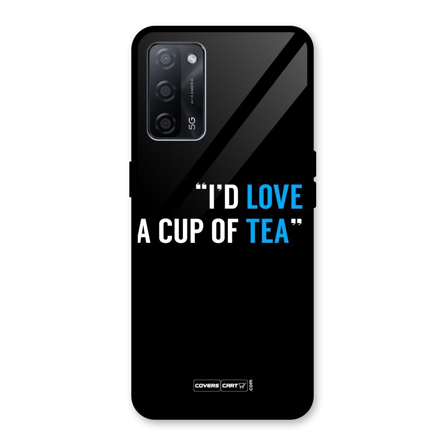 Love Tea Glass Back Case for Oppo A53s 5G