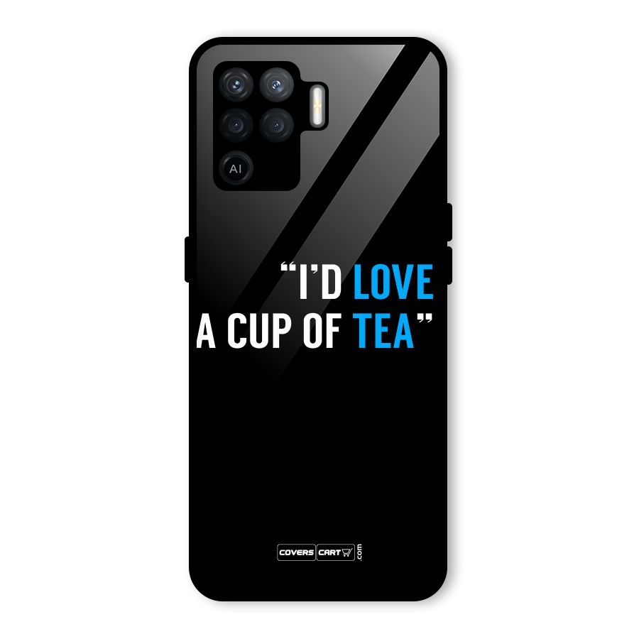 Love Tea Glass Back Case for Oppo F19 Pro