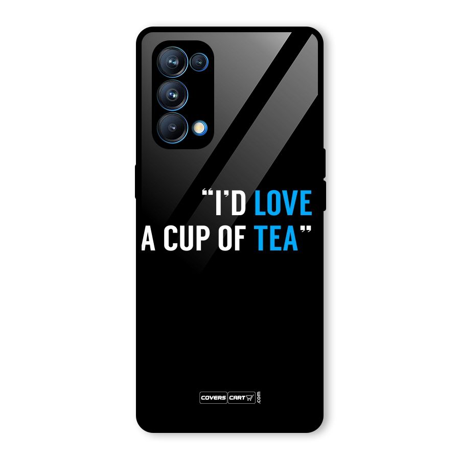 Love Tea Glass Back Case for Oppo Reno5 Pro 5G