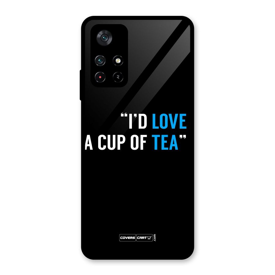 Love Tea Glass Back Case for Poco M4 Pro 5G