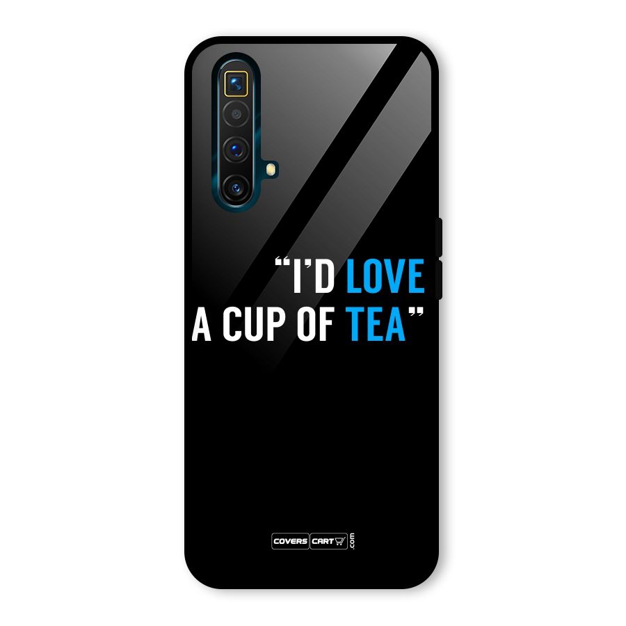 Love Tea Glass Back Case for Realme X3 SuperZoom