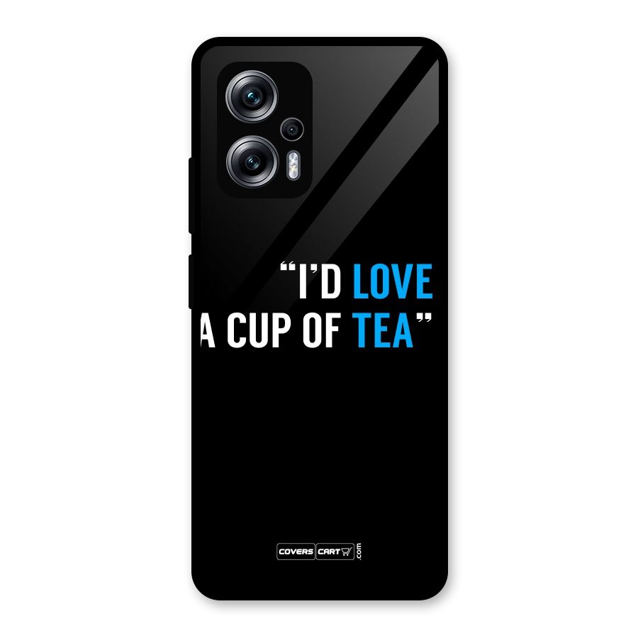 Love Tea Glass Back Case for Redmi K50i