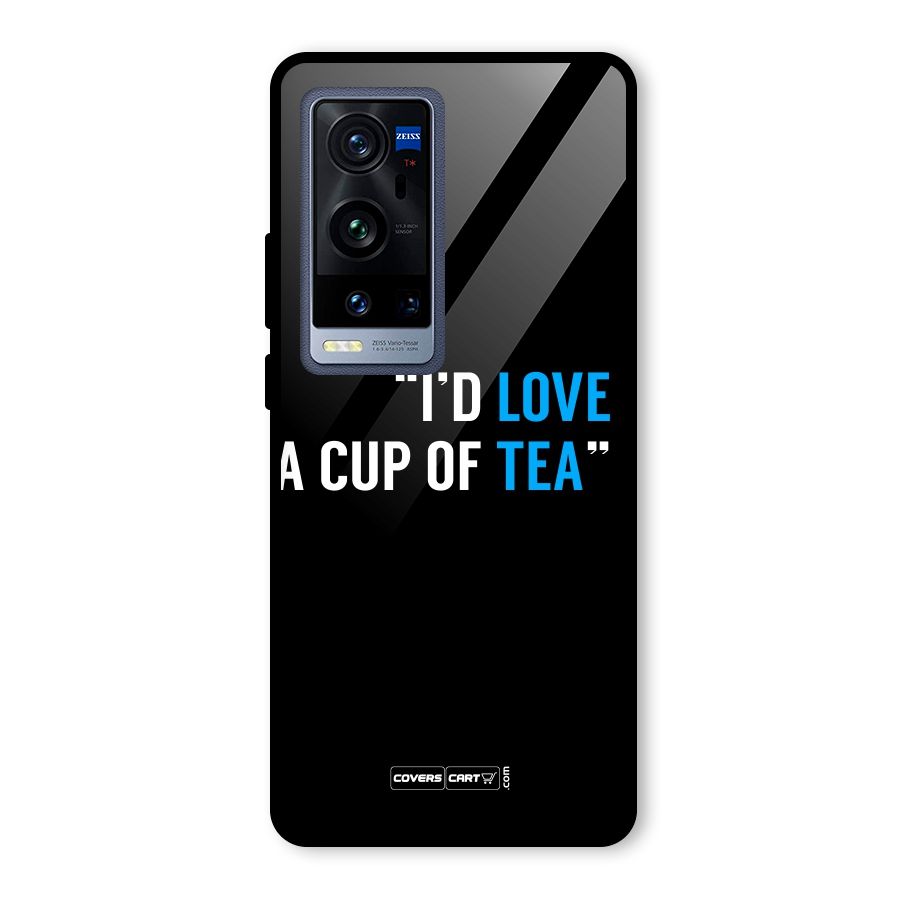 Love Tea Glass Back Case for Vivo X60 Pro Plus