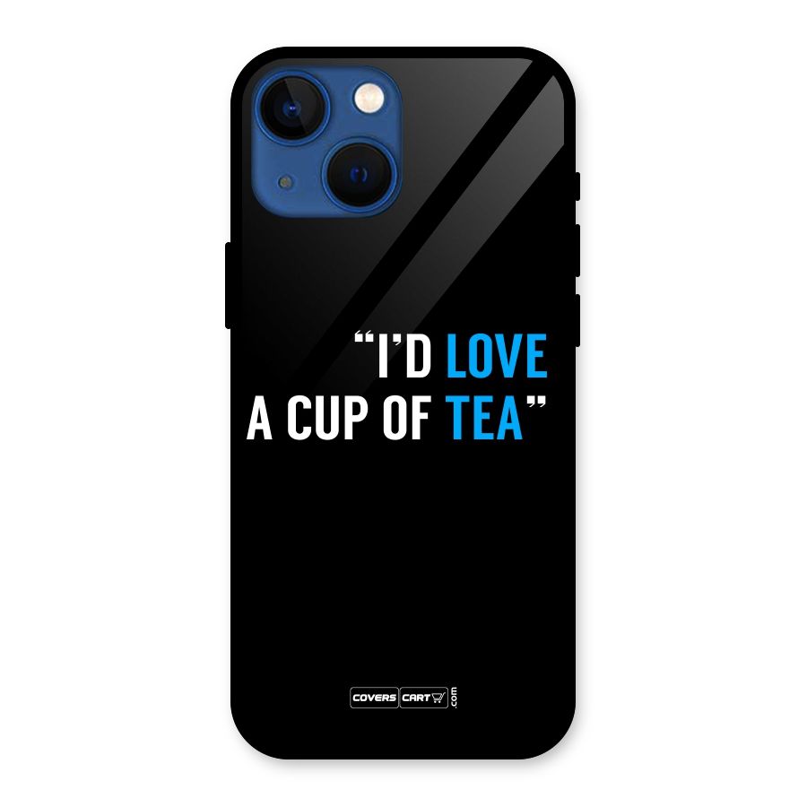 Love Tea Glass Back Case for iPhone 13 Mini