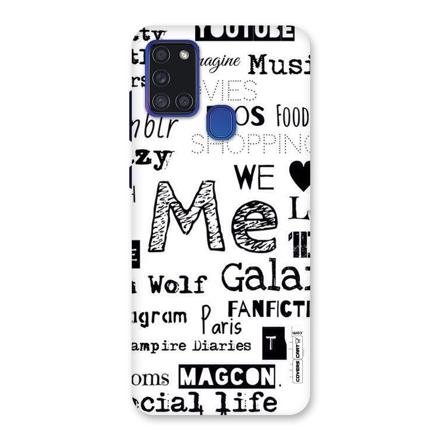 Love Things Back Case for Galaxy A21s