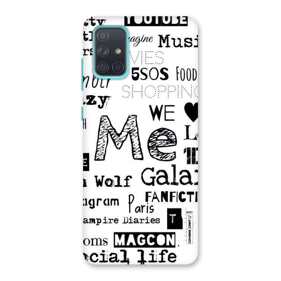 Love Things Back Case for Galaxy A71
