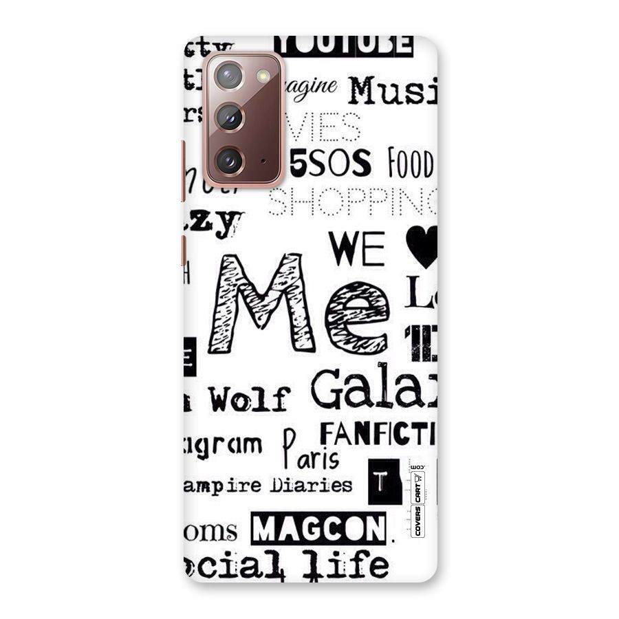 Love Things Back Case for Galaxy Note 20