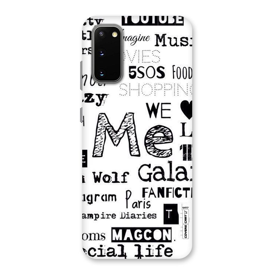 Love Things Back Case for Galaxy S20