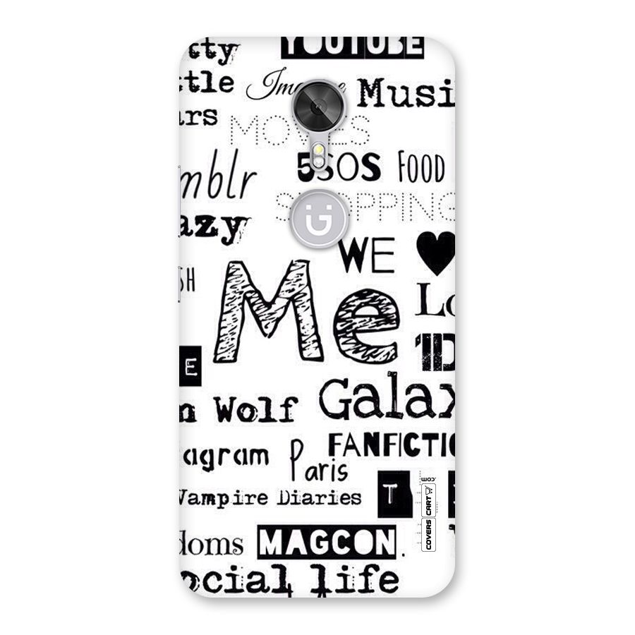 Love Things Back Case for Gionee A1