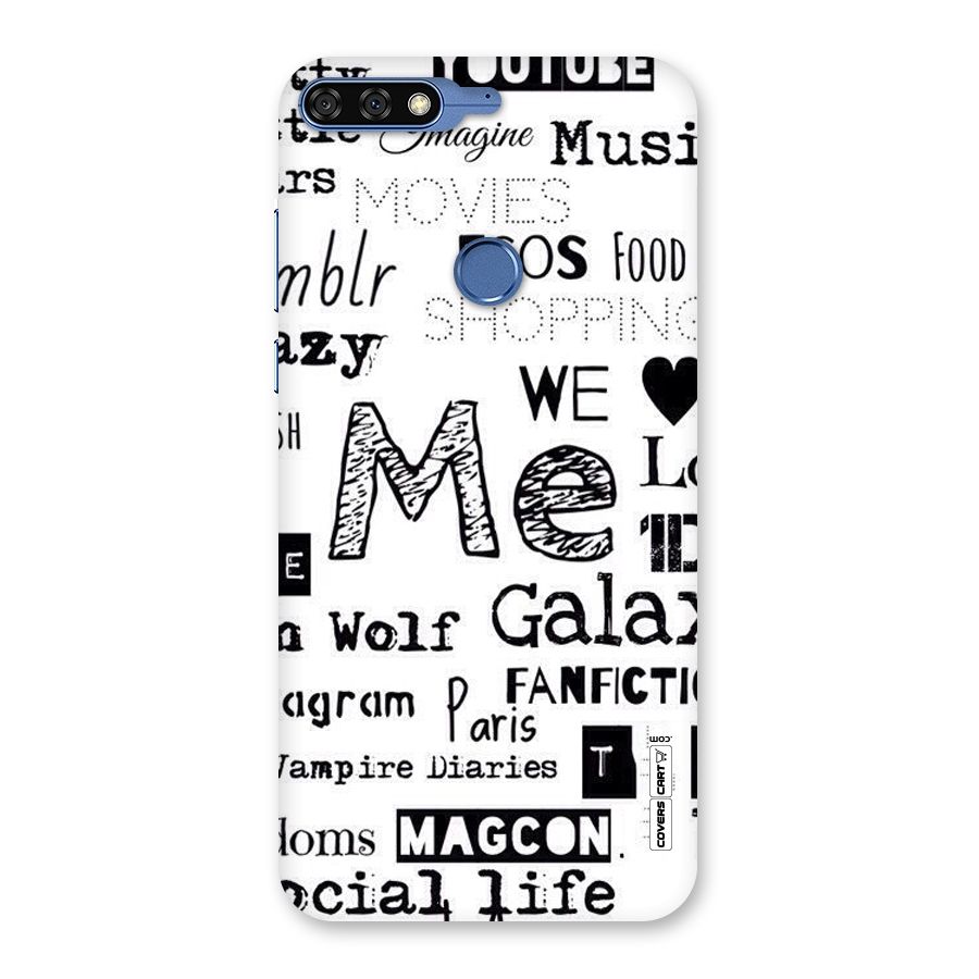 Love Things Back Case for Honor 7C