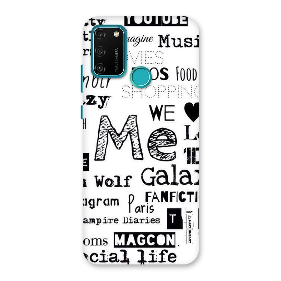 Love Things Back Case for Honor 9A