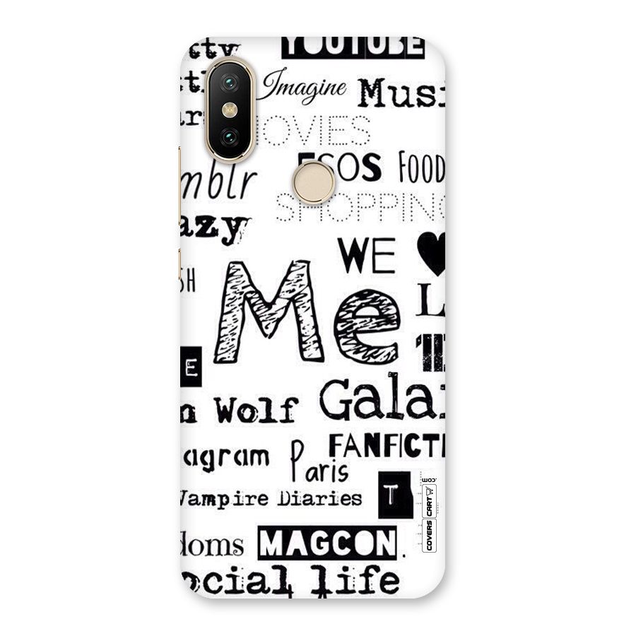 Love Things Back Case for Mi A2