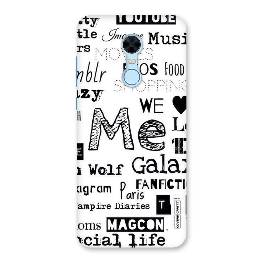 Love Things Back Case for Redmi Note 5