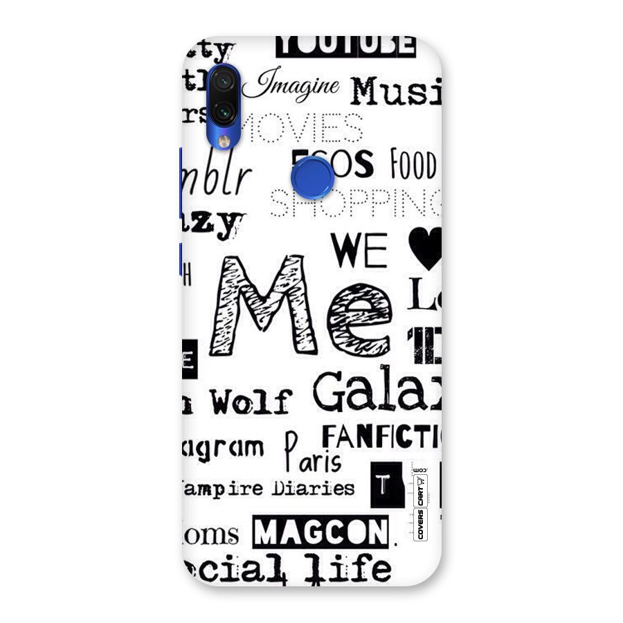 Love Things Back Case for Redmi Note 7S