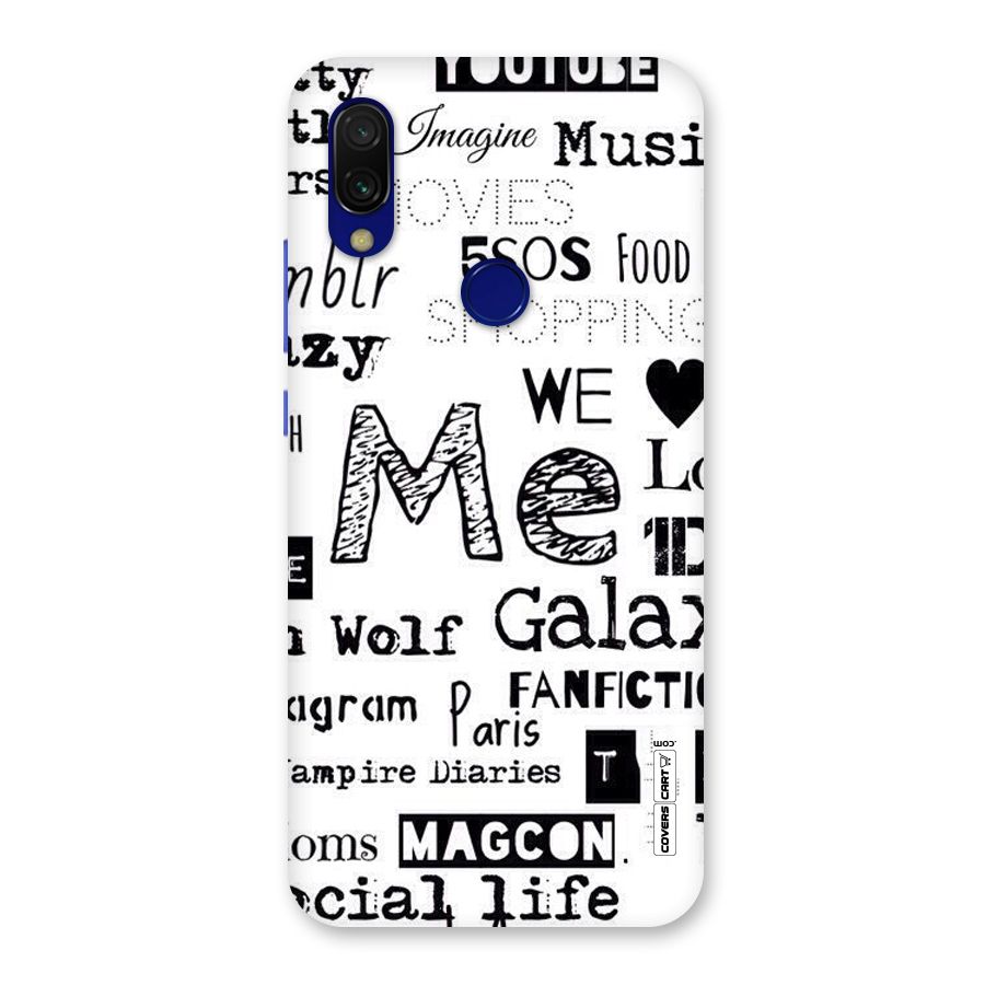 Love Things Back Case for Redmi Y3