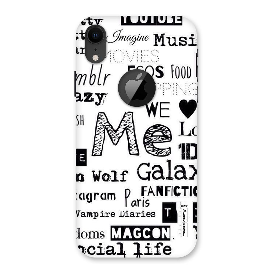 Love Things Back Case for iPhone XR Logo Cut