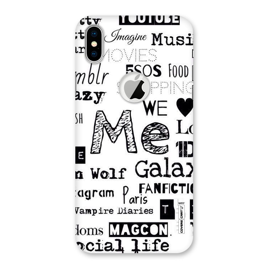 Love Things Back Case for iPhone X Logo Cut