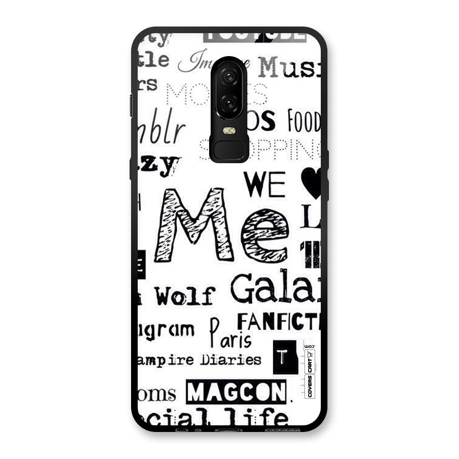 Love Things Glass Back Case for OnePlus 6