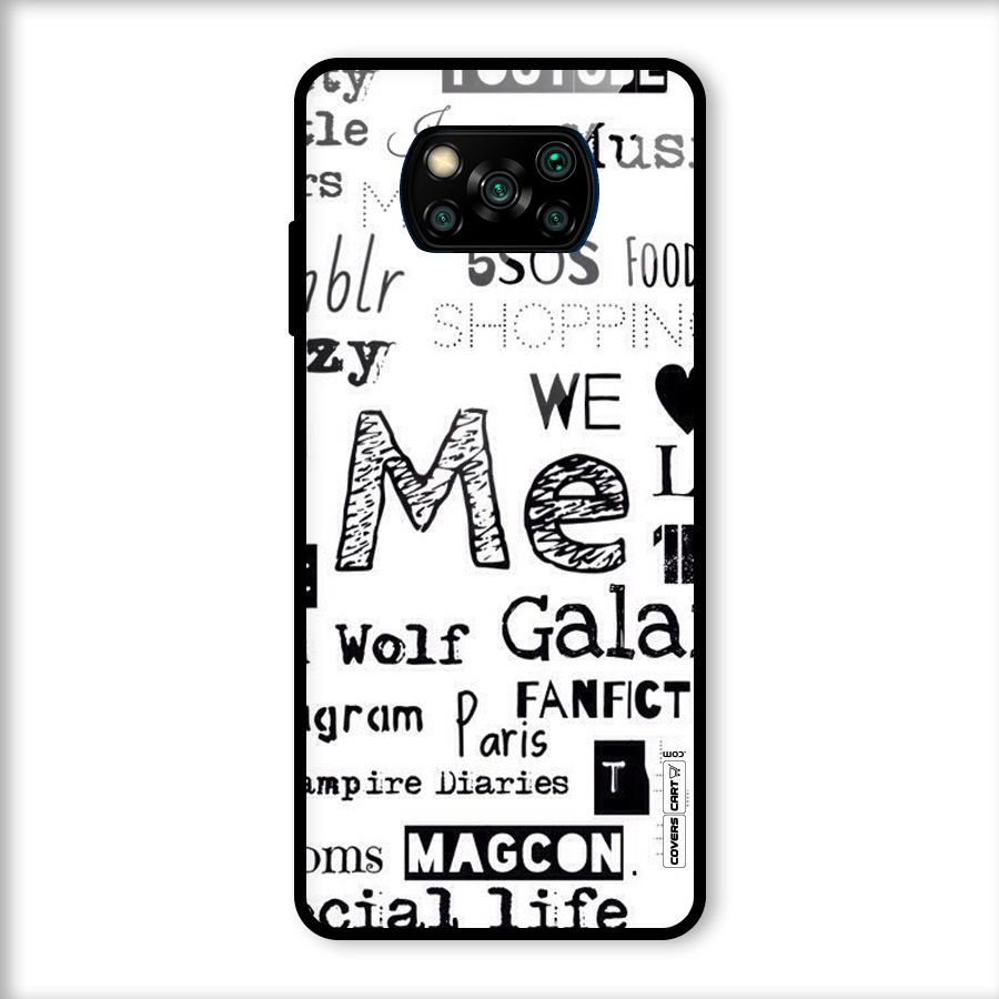Love Things Glass Back Case for Poco X3