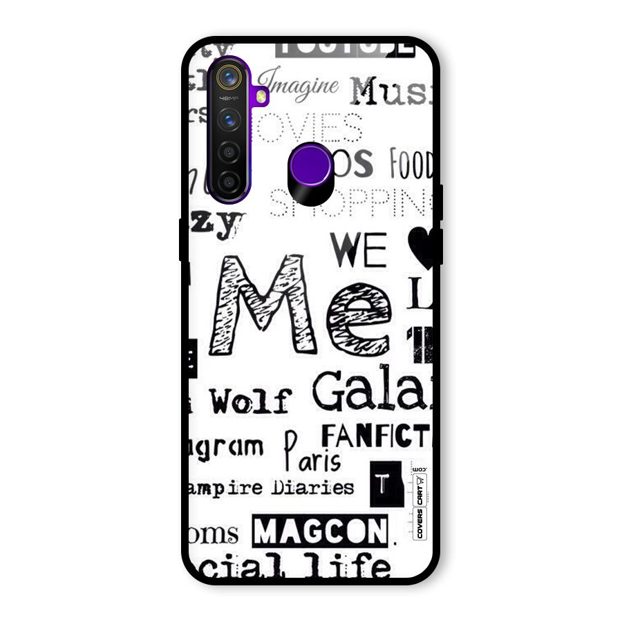 Love Things Glass Back Case for Realme 5 Pro