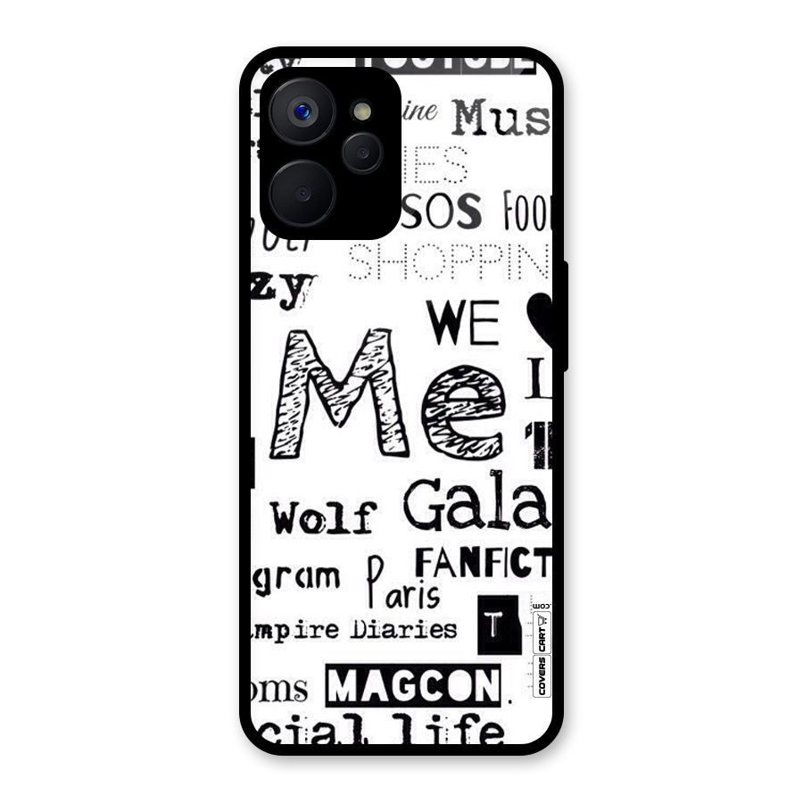 Love Things Glass Back Case for Realme 9i 5G