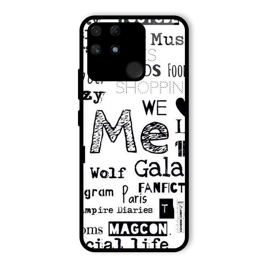 Love Things Glass Back Case for Realme Narzo 50A