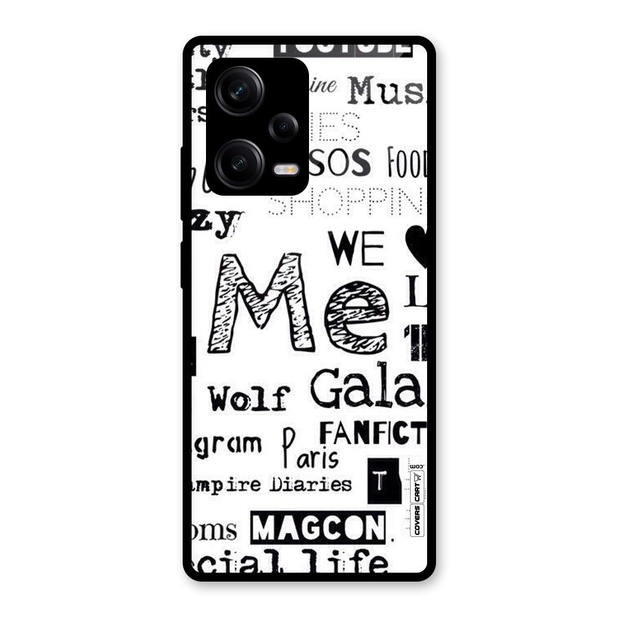 Love Things Glass Back Case for Redmi Note 12 Pro
